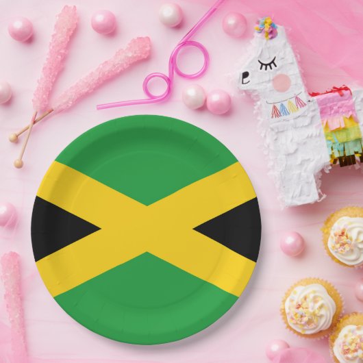 Flagge Jamaikas Pappteller (Party)