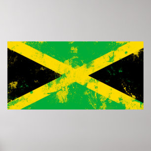 Flagge Jamaikas Poster