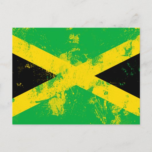 Flagge Jamaikas Postkarte (Vorderseite)