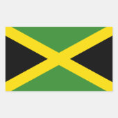Flagge Jamaikas Rechteckiger Aufkleber (Vorderseite)