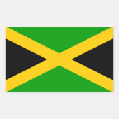 Flagge Jamaikas Rechteckiger Aufkleber (Vorderseite)