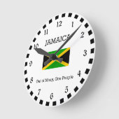 Flagge Jamaikas Runde Wanduhr (Winkel)