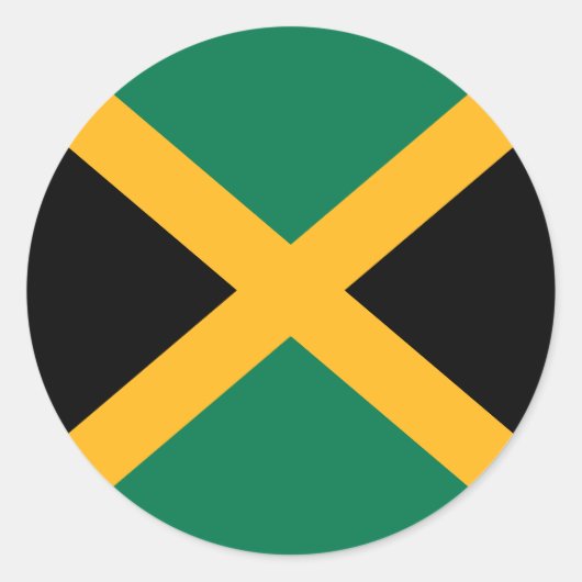 Flagge Jamaikas Runder Aufkleber (Vorderseite)