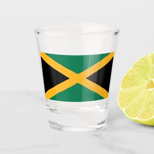 Flagge Jamaikas Schnapsglas (Vorderseite)