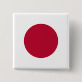 Flagge Japans Button (Vorderseite)