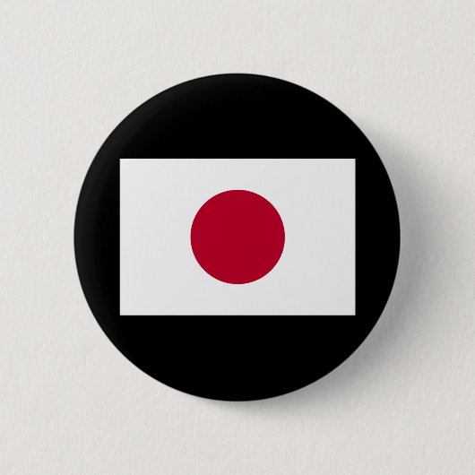 Flagge Japans Button (Vorderseite)