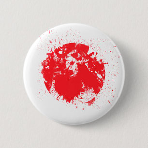 Flagge Japans Button