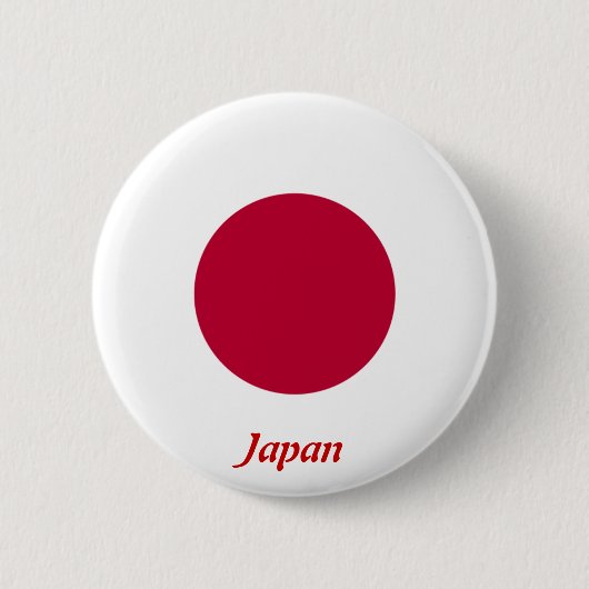 Flagge Japans Button (Vorderseite)