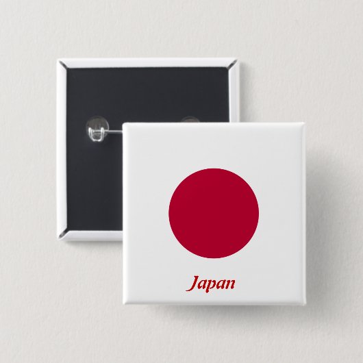 Flagge Japans Button (Vorne & Hinten)