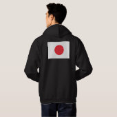 Flagge Japans Hoodie (Schwarz voll)