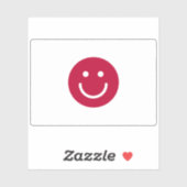 Flagge Japans mit Lächelgesicht Aufkleber (Blatt)