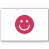 Flagge Japans mit Lächelgesicht Aufkleber (Vorderseite)