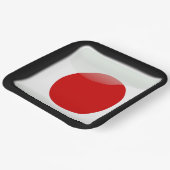 Flagge Japans Pappteller (Gewinkelt)