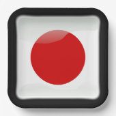 Flagge Japans Pappteller (Vorderseite)