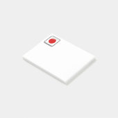 Flagge Japans Post-it Klebezettel (angewinkelt)