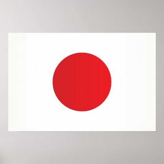 Flagge Japans Poster (Vorne)