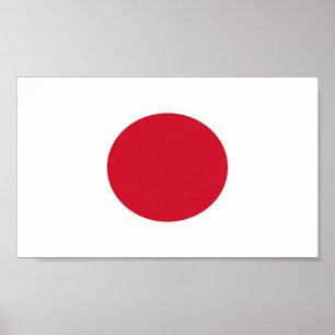 Flagge Japans Poster