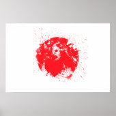 Flagge Japans Poster (Vorne)