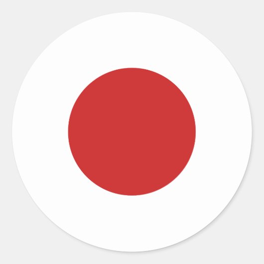 Flagge Japans Runder Aufkleber (Vorderseite)