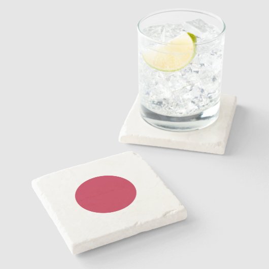 Flagge Japans Steinuntersetzer (Seitenansicht)