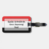 Flagge Jemen Einfach Personalausweis Gepäckanhänger (Rückseite horizontal)