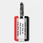 Flagge Jemen Einfach Personalausweis Gepäckanhänger (Rückseite vertikal)