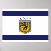 Flagge Jerusalems Poster (Vorne)
