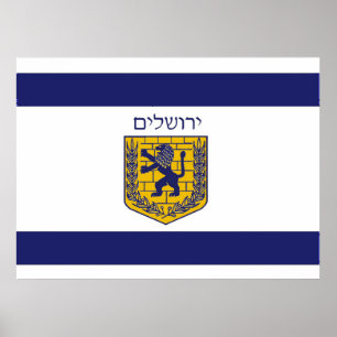 Flagge Jerusalems Poster