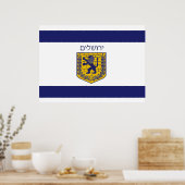 Flagge Jerusalems Poster (Küche)