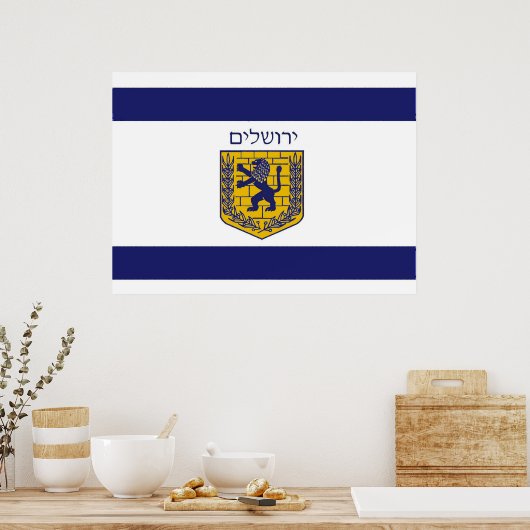 Flagge Jerusalems Poster (Küche)