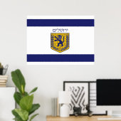 Flagge Jerusalems Poster (Heimbüro)