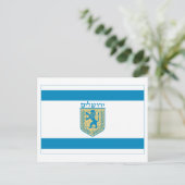 Flagge Jerusalems Postkarte (Stehend Vorderseite)