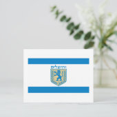 Flagge Jerusalems Postkarte (Stehend Vorderseite)