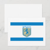 Flagge Jerusalems Postkarte (Vorne/Hinten)