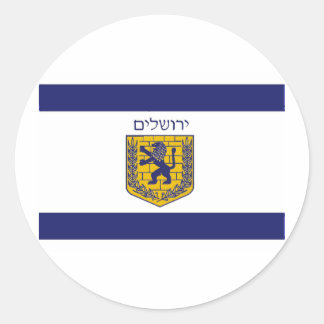 Flagge Jerusalems Runder Aufkleber