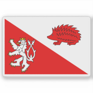 Flagge Jihlava, Tschechische Republik Aufkleber