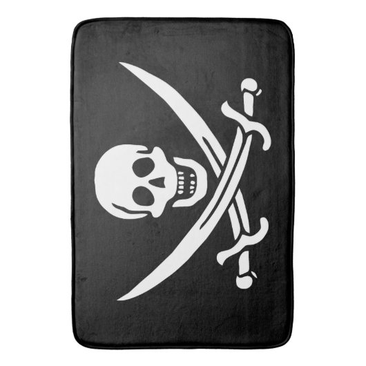 Flagge Jolly Roger Badematte (Vorderseite Vertikal)