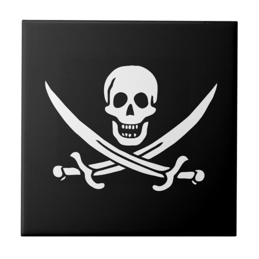 Flagge Jolly Roger Fliese (Vorderseite)