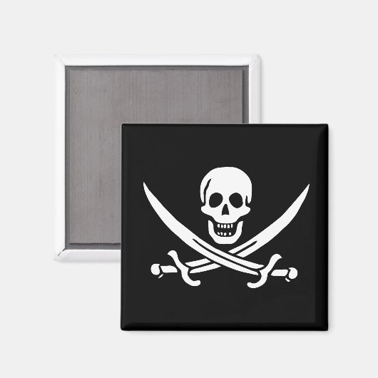 Flagge Jolly Roger Magnet (Vorderseite/Rückseite)