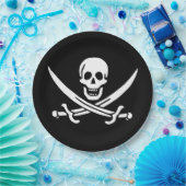 Flagge Jolly Roger Pappteller (Party)