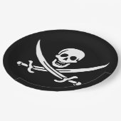 Flagge Jolly Roger Pappteller (Schrägansicht)