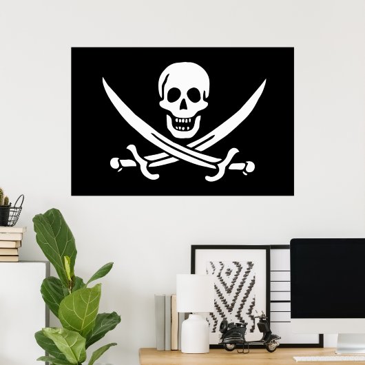 Flagge Jolly Roger Poster (Heimbüro)