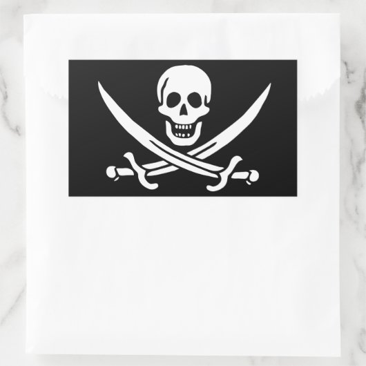 Flagge Jolly Roger Rechteckiger Aufkleber (Tasche)