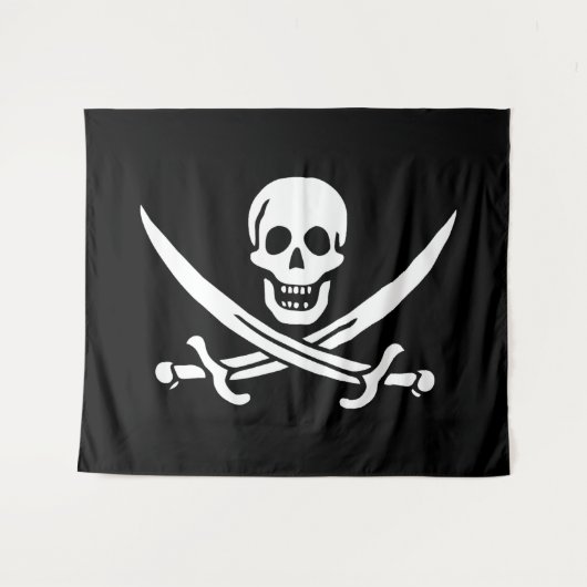 Flagge Jolly Roger Wandteppich (Vorderseite (Horizontal))