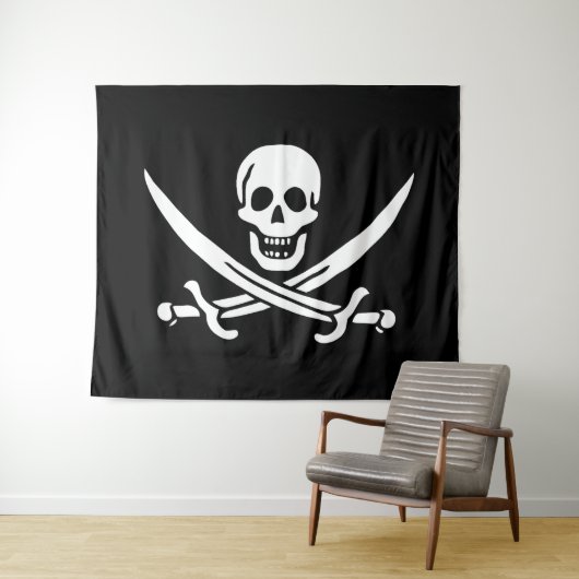 Flagge Jolly Roger Wandteppich (Beispiel (Horizontal))