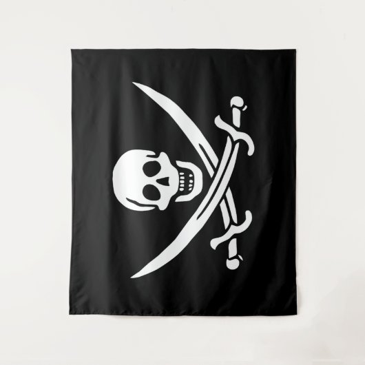 Flagge Jolly Roger Wandteppich (Vorderseite)