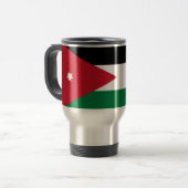 Flagge Jordaniens/Tasse des Nahverkehrs Reisebecher (Vorderseite Links)