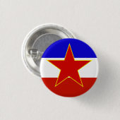 Flagge Jugoslawiens Button (Vorne & Hinten)