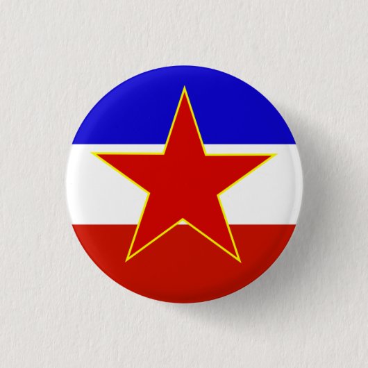 Flagge Jugoslawiens Button (Vorderseite)
