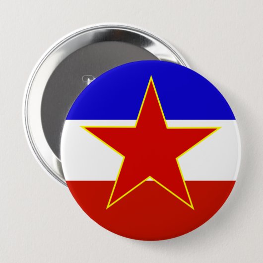 Flagge Jugoslawiens Button (Vorne & Hinten)